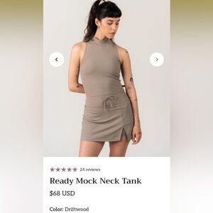 Sierra Madre Ready Mock Neck Tank- Driftwood